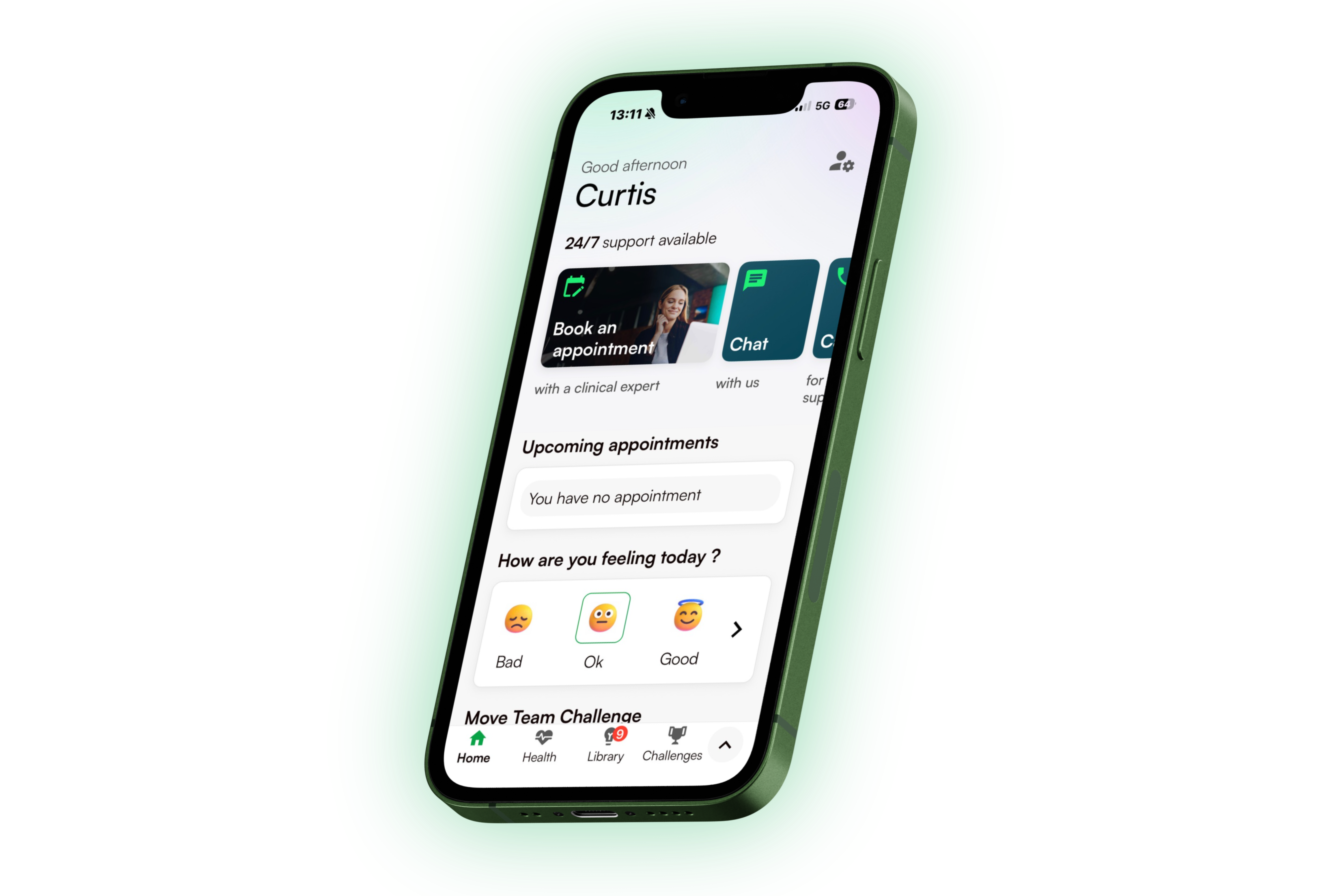 Converge App displayed on a mobile phone