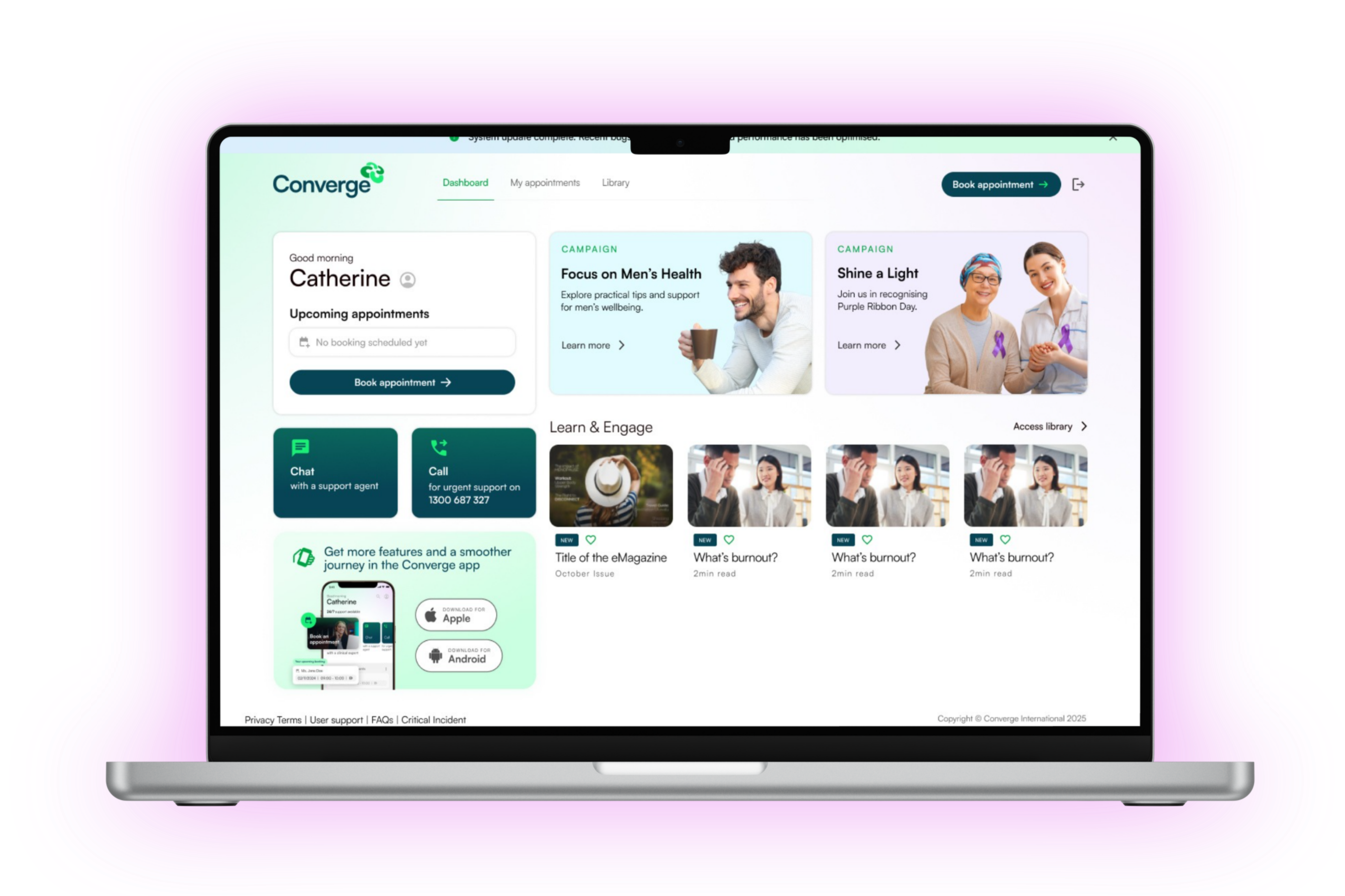 Employee Wellbeing Portal