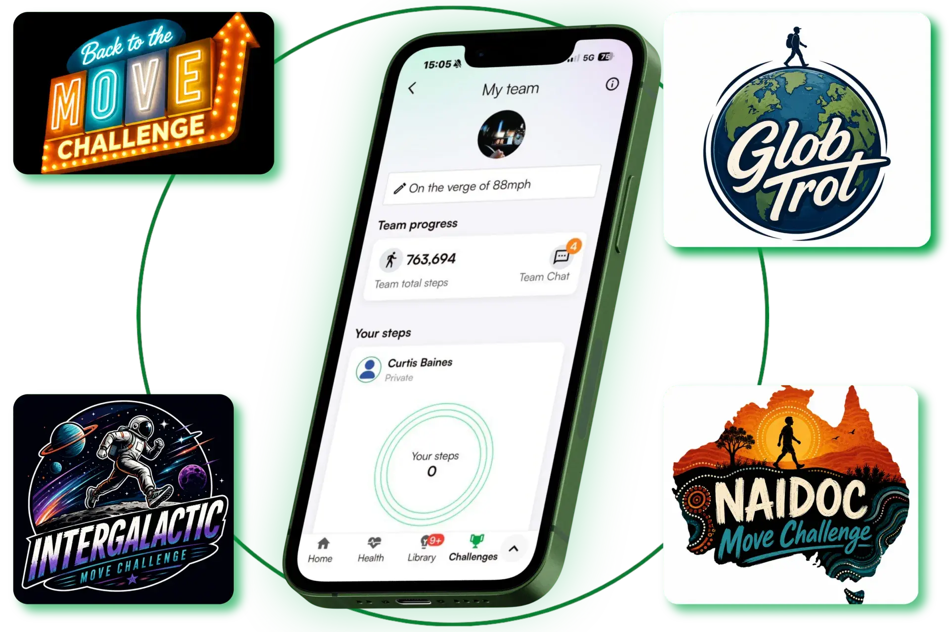 Converge Move Challenge in the app