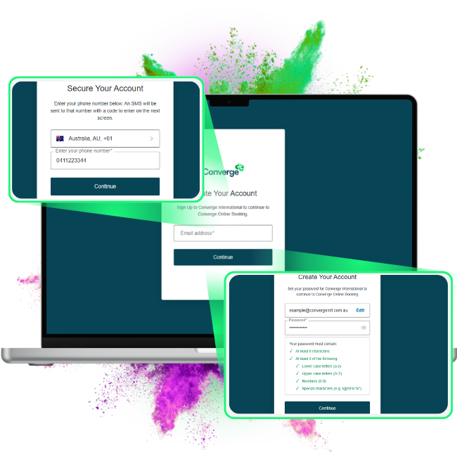 Wellbeing Portal personal details and password setup