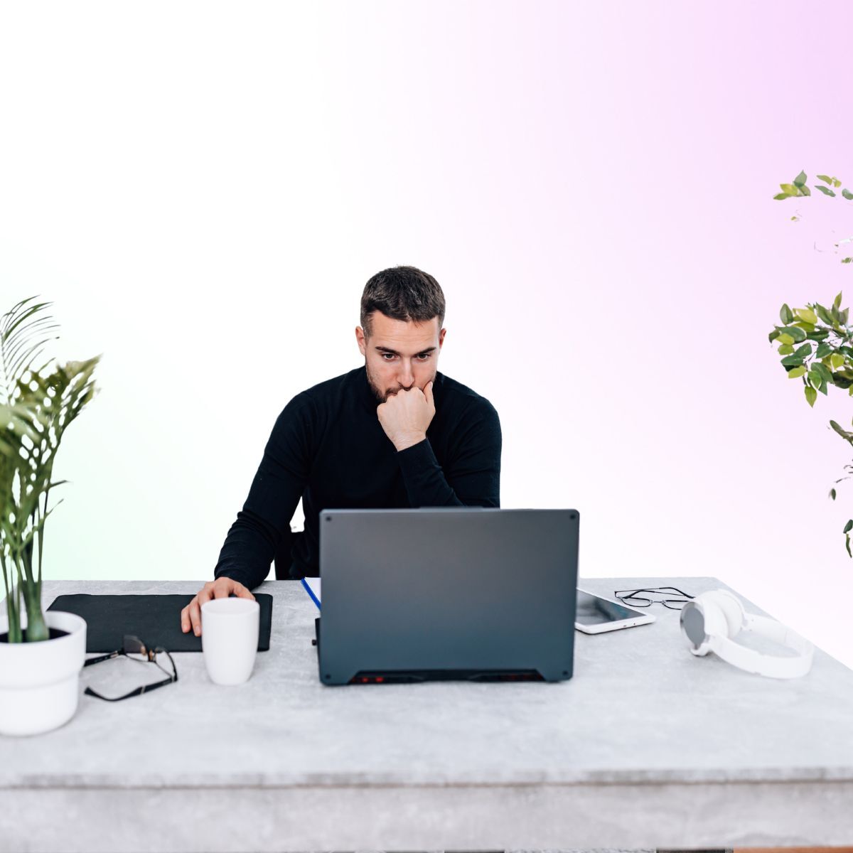 Colleagues connecting