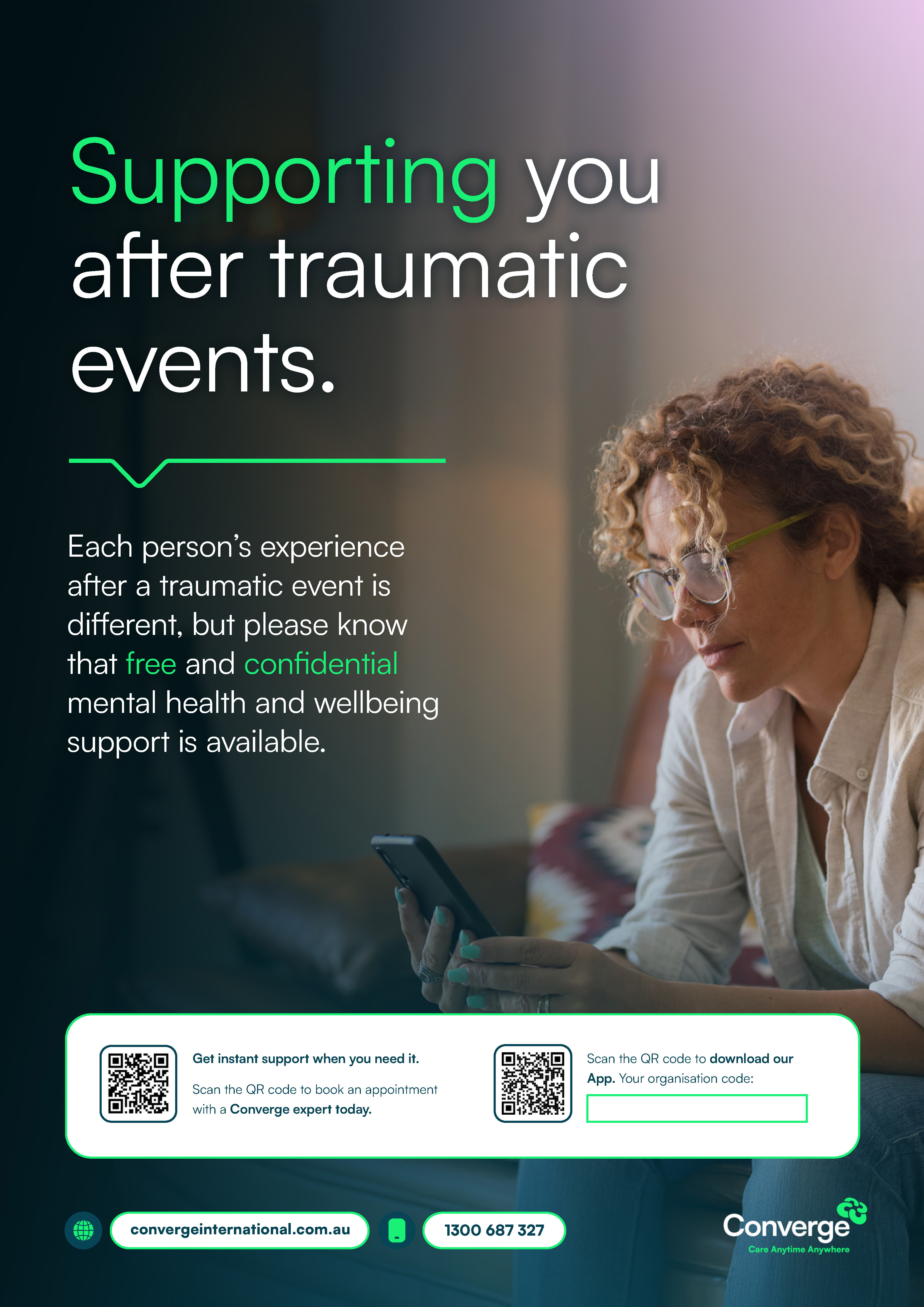 Traumatic event tipsheets and poster preview