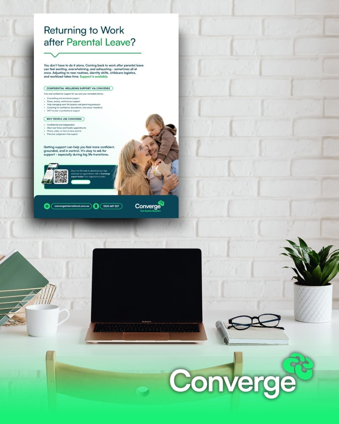 Return to work after parental leave support poster preview